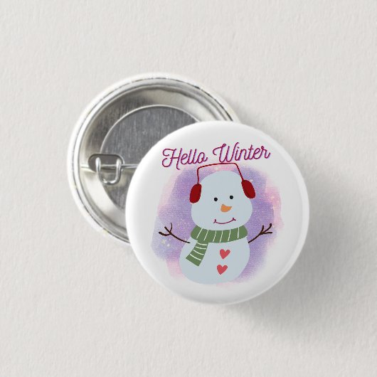 Hallo Winter Button (Vorne & Hinten)