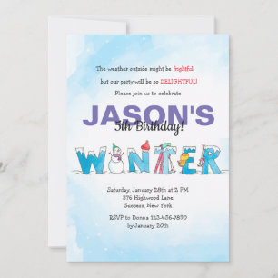 Hallo Winter Einladung