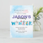 Hallo Winter Einladung (Stehend Vorderseite)