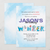 Hallo Winter Einladung (Vorne/Hinten)