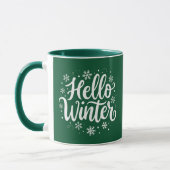 Hallo Winter Elegante Weihnachten Zwei Tone Kaffee Tasse (Links)