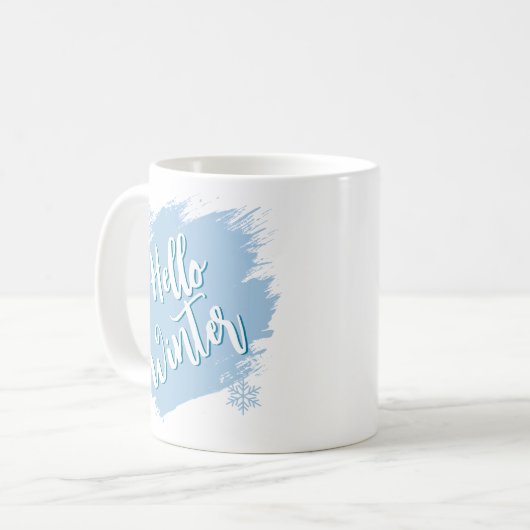 Hallo Winter Frosty Winter Kaffeetasse (Vorderseite Links)