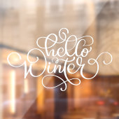 Hallo Winter Hand Lettering Shop Weißes Fenster Cl Fensteraufkleber (Blatt 2)