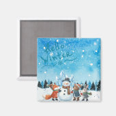 Hallo Winter Magnet (Vorderseite/Rückseite)