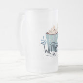 Hallo Winter Mattglas Bierglas (Vorderseite Links)