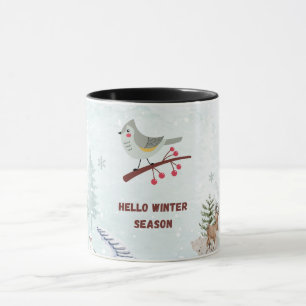 Hallo Winter-Mug – Cozy Heiße Schokolade & Schnee Tasse