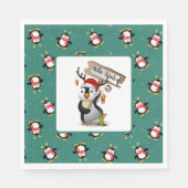 Hallo Winter Penguins Napkins Serviette (Vorderseite)