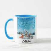 Hallo Winter Personalisierter Becher Tasse (Links)