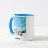 Hallo Winter Personalisierter Becher Tasse (Vorderseite Links)