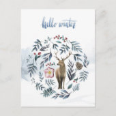 Hallo Winter Postkarte (Vorderseite)