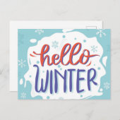 Hallo Winter Postkarte (Vorne/Hinten)