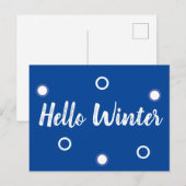 Hallo Winter Postkarte (Vorne/Hinten)