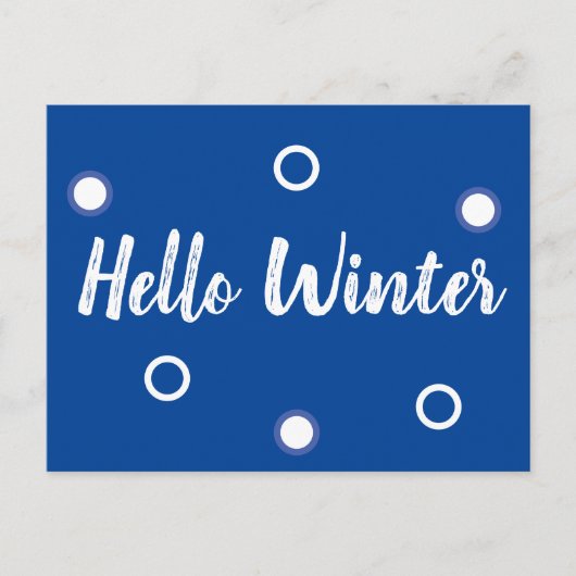 Hallo Winter Postkarte (Vorderseite)