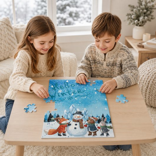 Hallo Winter-Puzzle mit übergroßen Teilen Puzzle