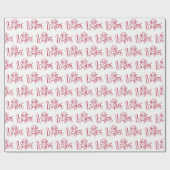 Hallo Winter Red Script Holiday Geschenk Geschenkpapier (Flach)