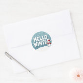 Hallo Winter Schneemann Aufkleber (Umschlag)
