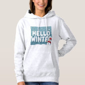 Hallo Winter Schneemann Hoodie (Vorderseite)