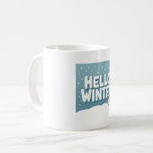 Hallo Winter Schneemann Tasse (Vorderseite Links)