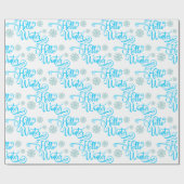 Hallo Winter Snowflakes Geschenkpapier (Flach)