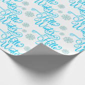 Hallo Winter Snowflakes Geschenkpapier (Ecke)