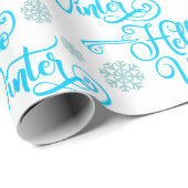 Hallo Winter Snowflakes Geschenkpapier (Rolleneckpunkt)