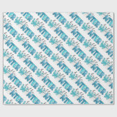 Hallo Winter Snowman Customize Geschenkpapier (Flach)
