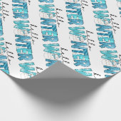 Hallo Winter Snowman Customize Geschenkpapier (Ecke)