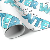 Hallo Winter Snowman Customize Geschenkpapier (Rolleneckpunkt)