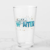Hallo Winter Snowman Customize Glas (Rückseite)