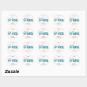 Hallo Winter Snowman Customize Runder Aufkleber (Blatt)