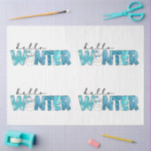 Hallo Winter Snowman Customize Seidenpapier (Basteln)