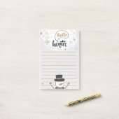 Hallo Winter Snowman Post-It Notes Klebezettel (Auf Schreibtisch)
