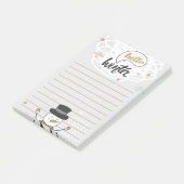 Hallo Winter Snowman Post-It Notes Klebezettel (angewinkelt)