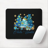 Hallo Winter Sweet Cosy Kaffeeliebhaber Snowman Ch Mousepad (Mit Mouse)