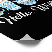 Hallo Winter Sweet Cosy Kaffeeliebhaber Snowman Ch Poster (Ecke)