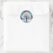 Hallo Winter Tree Runder Aufkleber (Tasche)