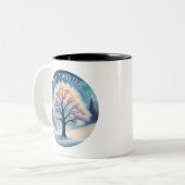 Hallo Winter Tree Zweifarbige Tasse (Vorderseite Links)