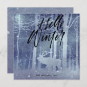 Hallo Winter | Weihnachtsgrüße Feiertagskarte (Vorne/Hinten)