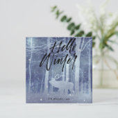 Hallo Winter | Weihnachtsgrüße Feiertagskarte (Stehend Vorderseite)