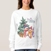 Hallo Winter Women's Sweatshirt Winter Birds (Vorderseite)