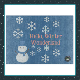 Hallo, Winter Wonderland Decorative Glass Schneidebrett