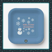 Hallo, Winter Wonderland Pappteller