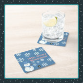 Hallo, Winter Wonderland Rechteckiger Pappuntersetzer