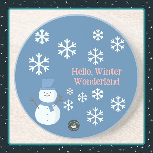 Hallo, Winter Wonderland Sandstone Getränkeuntersetzer