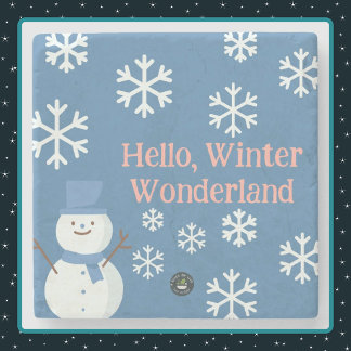 Hallo, Winter Wonderland Stone Untersetzer