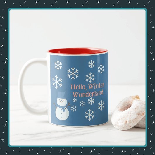 Hallo, Winter Wonderland Zweifarbige Tasse