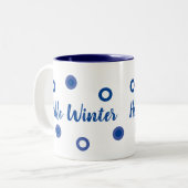 Hallo Winter Zweifarbige Tasse (Vorderseite Links)