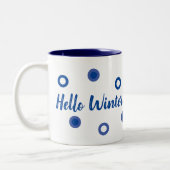 Hallo Winter Zweifarbige Tasse (Links)