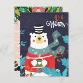 Hallo Winterkalender Postkarte (Vorne/Hinten)