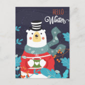 Hallo Winterkalender Postkarte (Vorderseite)